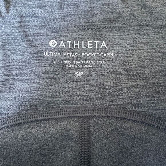 Athleta Ultimate Stash Pocket‎ Capri Leggings SuperSonic Gray Heather SP - Picture 11 of 11